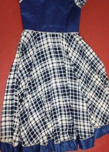 Blue Checkered Dress