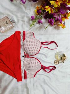 🇭🇲💫💗Cute Polka Dot Lingerie Set