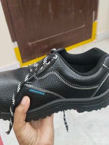 Black Leather Work Shoes 7 number