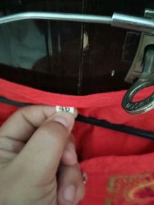 Embroidered Reddish Orange Kurta