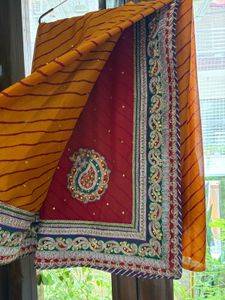 Royal Marwari Elegance – Handcrafted Bandhej Saree