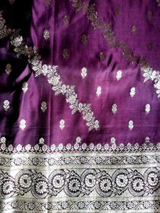 Purple Banarasi Silk Saree