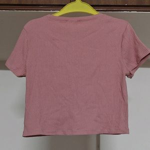 Basic Pink H&amp;M Crop Top