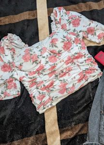 Floral Corset Top 🩷
