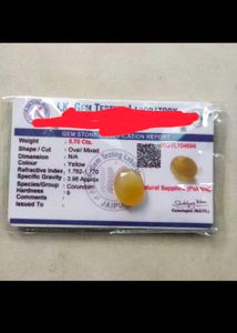 5.70Cts. Natural Yellow Sapphire(Pukhraj) Gemstone