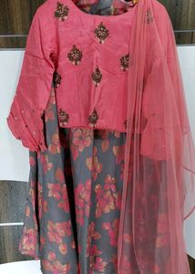 Pink Silk Work Lehanga