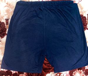 Blue Colored Cotton Comfy Shorts