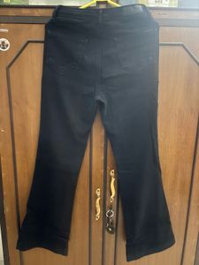 Black Flared Denim Jeans