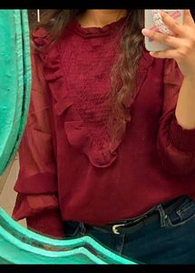 Maroon Madame Top