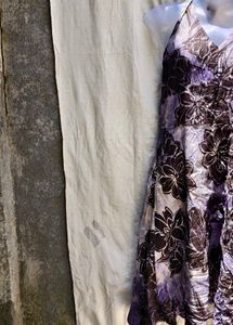 DYE PRINTED HALTER NECK DRESS