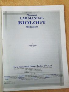 Biology Lab Manual. Class 12