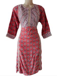 Elegant Red Printed Kurta Set