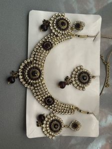 Elegant Necklace, Earring, and Headpiece Set