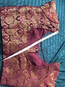 Maroon Brocade Blouse