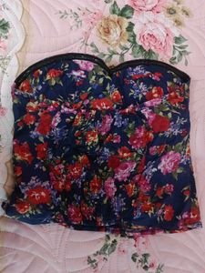 Floral Print Corset