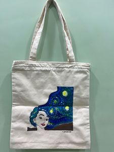 Hand-Painted Tote Bag