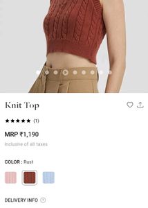 Urbanic Style Knitted Crop Top