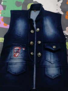 Denim Vest with Buttons