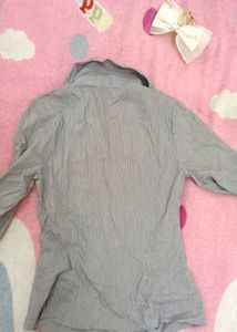 Striped Button-Down Blouse