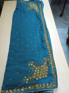 Elegant Teal Saree