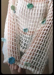 Crochet Knit Flower Top (pinterest design)