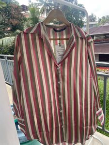 Zara Striped Satin shirt