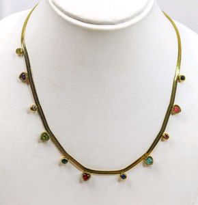 Clouded Gems Colorful Antiturnish Necklace