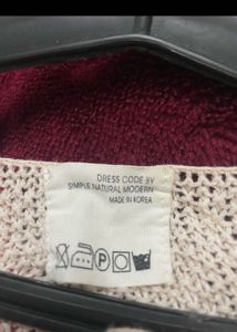 Made in KOREA pink Cute Cropped Cardigan