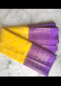 New With Tag Mysore Silk Foil Print Saree