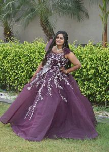 💜 FULLY HAND EMBROIDERED BALL GOWN FOR BRIDAL💜