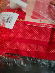 New Red Saree With Tag