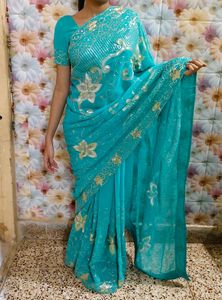 Saree With Readymade Blouse NEW