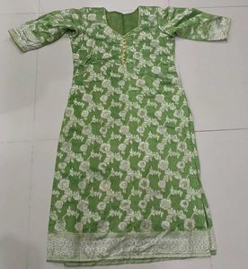 Green Floral Kurta