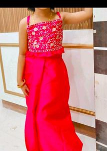 Hot Pink Western Outfit For Kids