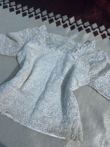 Ivory Floral Lace Top