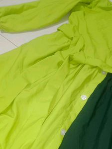 Two-Tone Midi Shirt Dress