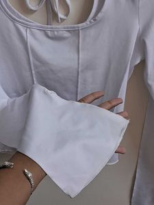 White Square Neck Top