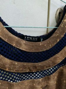 Brown Printed Top