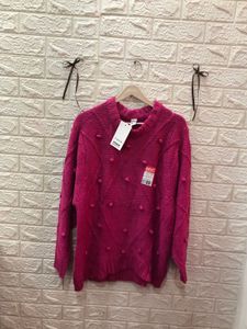 Stylish Pink Knit Sweater👜🕶️