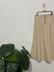 Beige Denim Skirt