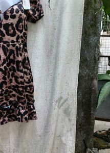 I. Leopard Print Mini Dress