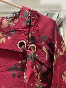 Floral Maroon Dress