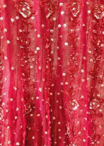 Red Beaded Anarkali Suit
