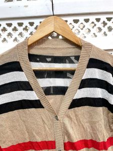 Korean Retro Strip Short Sleeves Top C