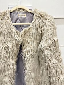 Luxury Grey Fur Coat
