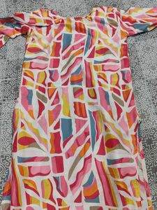 Colorful Abstract Print Dress