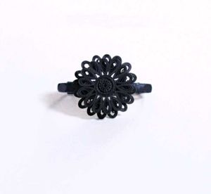 Black Flower Hair Clip