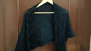 Black Ruffled Dupatta