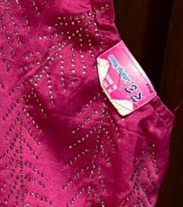 Pink Silk Stone Embroidered Long Gown