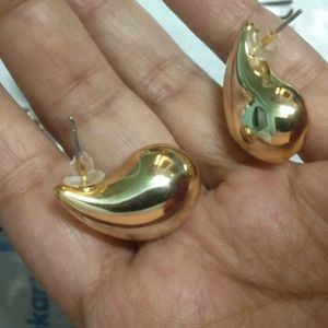 Statement Earring Set: Silver Knot &amp; Gold Teardrop